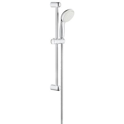 GROHE Tempesta 100 Glijstangset - 60cm - ronde handdouche - 2 straalsoorten - metalen doucheslang - chroom 26803000