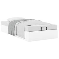 Bedframe zonder matras 90x200 cm kunstleer wit - thumbnail