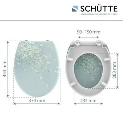 SCHÜTTE toiletbril met soft-close quick-release flower in the wind