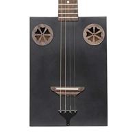J.N Guitars Cask Firkin Acoustic Cigar Box 4-snaars westerngitaar zwart - thumbnail
