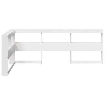 Boekenkast Hoofdeinde L-vormig 80 cm massief grenenhout wit