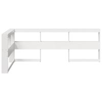 Boekenkast Hoofdeinde L-vormig 80 cm massief grenenhout wit - thumbnail