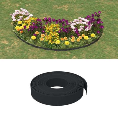 VidaXL Tuinranden 4 st 10 m 10 cm polyetheen zwart VidaXL Tuinranden 4 st 10 m 10 cm polyetheen zwart