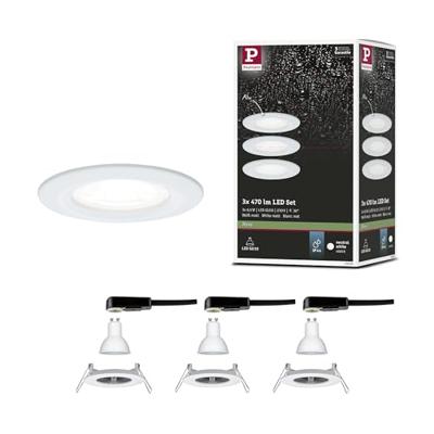 Paulmann 92980 LED-inbouwlamp Set van 3 stuks LED GU10 19.5 W Wit (mat) Paulmann 92980 LED-inbouwlamp Set van 3 stuks LED GU10 19.5 W Wit (mat)