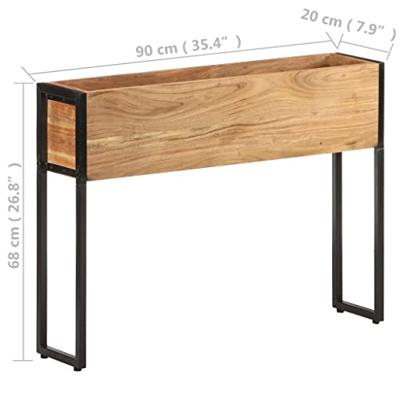 Plantenbak 90x20x68 cm massief acaciahout