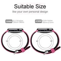 Bandje met gaatjes - 2 kleuren - Roze met zwart - Geschikt voor Apple Watch 44mm / 45mm / 46mm / 49mm - thumbnail