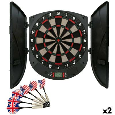 Elektronisch dartboard Aktive 45 x 50 x 4,5 cm (2 Stuks)