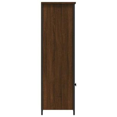 Hoge kast 62x32x103,5 cm bewerkt hout bruin eikenkleur