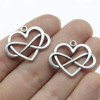 50ST 27x22mm hart oneindigheid charme Infinity Knot charme oneindig hart charme voor sieraden maken - thumbnail