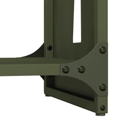 Brandhoutrek 40x30x80 cm koudgewalst staal olijfgroen