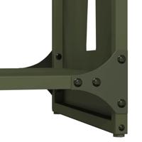 Brandhoutrek 40x30x80 cm koudgewalst staal olijfgroen - thumbnail