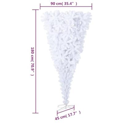 VidaXL Kunstkerstboom met standaard omgekeerd 180 cm wit