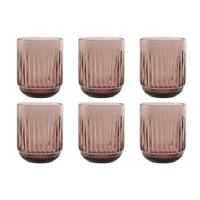 Glazenset Home ESPRIT Roze Kristal (6 Stuks) - thumbnail