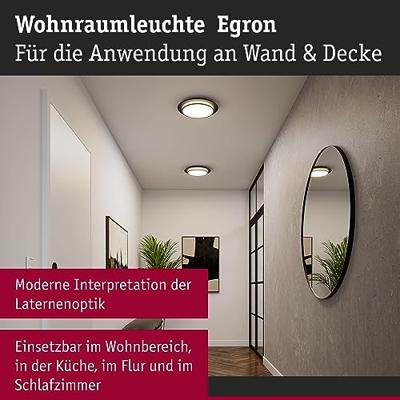 Paulmann 96785 Egron LED-plafondlamp LED 16 W Zwart (mat) Paulmann 96785 Egron LED-plafondlamp LED 16 W Zwart (mat)