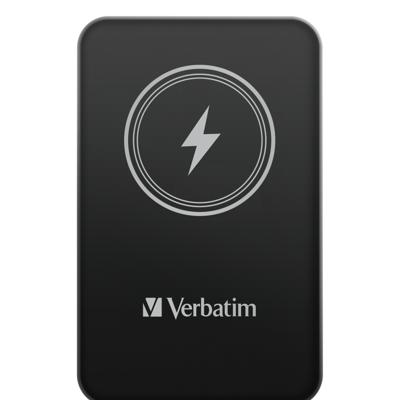 Verbatim Charge n Go Magnetic Wireless Powerbank 5000 mAh Fast Charge, Quick Charge 3.0, USB PD 3.0, Adaptive Fast Charge LiPo USB-C Zwart