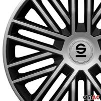 4-Delige Sparco Wieldoppenset Bergamo 16-inch zilver/zwart SP1685SVBK - thumbnail