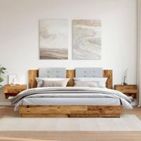 Nachtkastjes 2 st wandgemonteerd oud houtkleurig - thumbnail