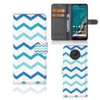 Nokia G50 | Telefoon Hoesje | Zigzag Blauw - thumbnail