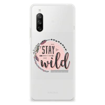 Sony Xperia 10 III Telefoonhoesje met Naam Boho Stay Wild Sony Xperia 10 III Telefoonhoesje met Naam Boho Stay Wild