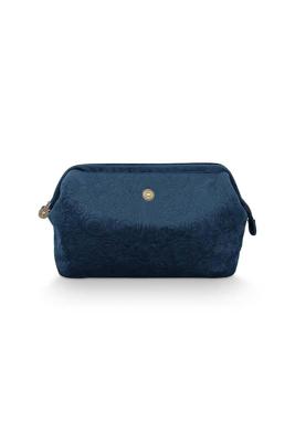 Pip Studio Pip Studio Cosmetic Purse Extra Large Velvet Quiltey Days Blue 30x20.7x