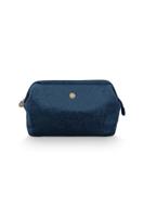 Pip Studio Pip Studio Cosmetic Purse Extra Large Velvet Quiltey Days Blue 30x20.7x - thumbnail