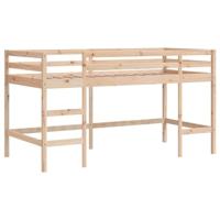 Kinderhoogslaper met tunnel 90x190 cm grenenhout wit en zwart - thumbnail