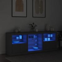 Dressoir met LED-verlichting 181,5x37x67 cm zwart - thumbnail