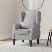 Fauteuil stof lichtgrijs - thumbnail