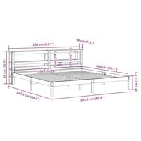 Bedframe zonder matras massief grenenhout 200x200 cm - thumbnail