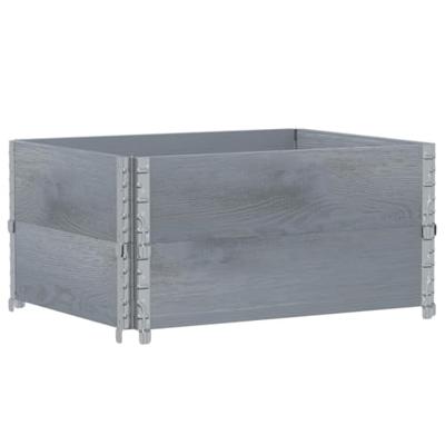 VidaXL Palletopzetranden 2 st 80x60 cm massief grenenhout grijs VidaXL Palletopzetranden 2 st 80x60 cm massief grenenhout grijs