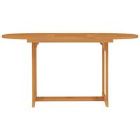 VidaXL Tuintafel 150x90x75 cm massief teakhout - thumbnail