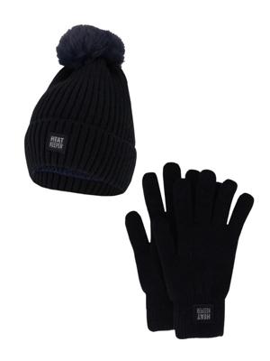 Heatkeeper Dames Winter Set - Muts + Handschoenen - Navy