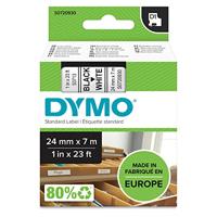 Gelamineerde Tape voor Labelmakers Dymo D1 53713 24 mm LabelManager™ Wit Zwart (5 Stuks) - thumbnail