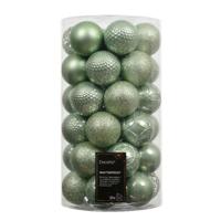 Kerstbal kunststof d6 cm groen 37 st Decoris - Decoris - thumbnail