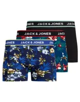 Jack & Jones Boxershorts JACFLOWER Trunks 3-pack Zwart / Navy-XXL - thumbnail