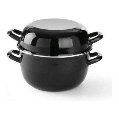 Hendi - Mosselpan geëmailleerd met deksel (5ltr) - ø26