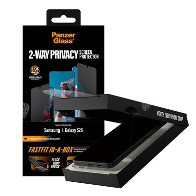 PanzerGlass PG52412 Screenprotector (glas) met privacyfolie Samsung Galaxy S26 1 stuk(s)