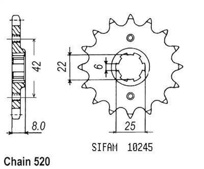 ESJOT Sprocket 520 14z standard