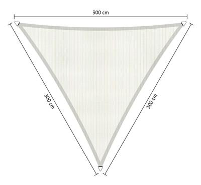 Driehoek schaduwdoek 3,00x3,00x3,00 m Arctic White Shadow Comfort - Shadow comfort