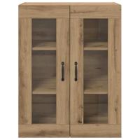 Hangende Wandkast Bruin 69.5 x 34 x 90 cm Bewerkt hout - thumbnail