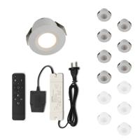 Set LED-inbouwspot met afstandsbediening Valdeno wit 3W dimbaar 1-12 stuks - thumbnail