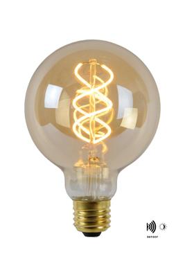 Lucide G95 TWILIGHT SENSOR - Filament lamp - Ø 9,5 cm - LED - E27 - 1x4W 2200K - Dag/nacht sensor - Amber