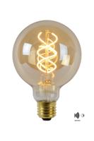 Lucide G95 TWILIGHT SENSOR - Filament lamp - Ø 9,5 cm - LED - E27 - 1x4W 2200K - Dag/nacht sensor - Amber - thumbnail