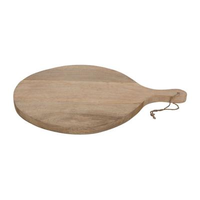 Borrelplank van mangohout - rond - 50x40 cm Borrelplank van mangohout - rond - 50x40 cm