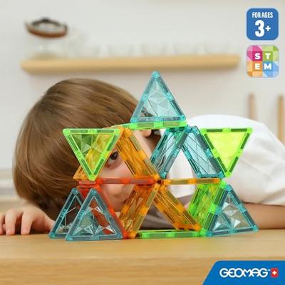 Magnetische tegels - GEOMAG - Tegels Edelstenen - 60 stuks - Kristaleffect - Vanaf 3 jaar