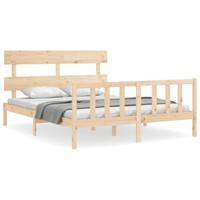 Bedframe zonder matras massief grenenhout 160x200 cm - thumbnail