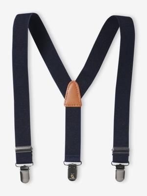 Tweekleurige bretels voor jongens donkerblauw