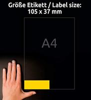 Avery gekleurde universele etiketten ft 105 x 37 mm (b x h), 1600 stuks, geel - thumbnail