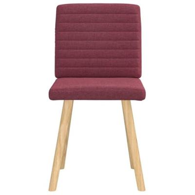 Eetkamerstoelen 2 st stof wijnrood Eetkamerstoelen 2 st stof wijnrood