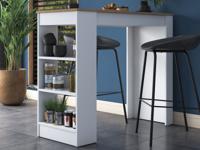 Bartafel JARI 120 cm walnoot/wit - thumbnail